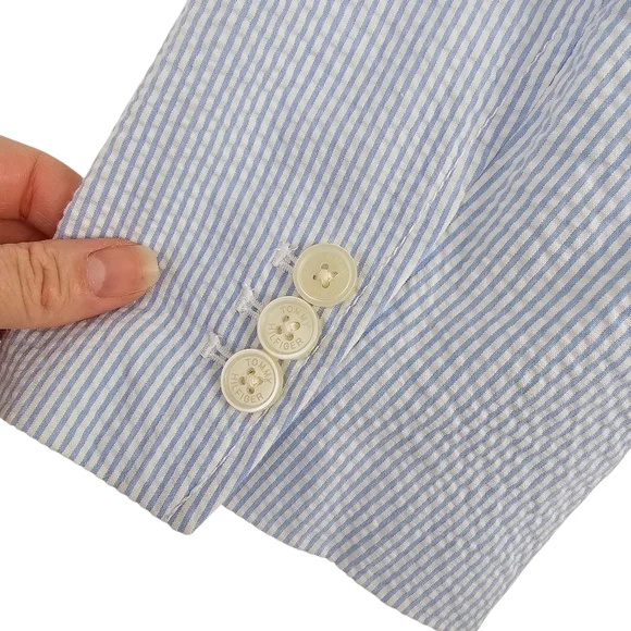 Tommy Hilfiger Blue & White Striped Blazer NWT size 18 - Picture 6 of 8